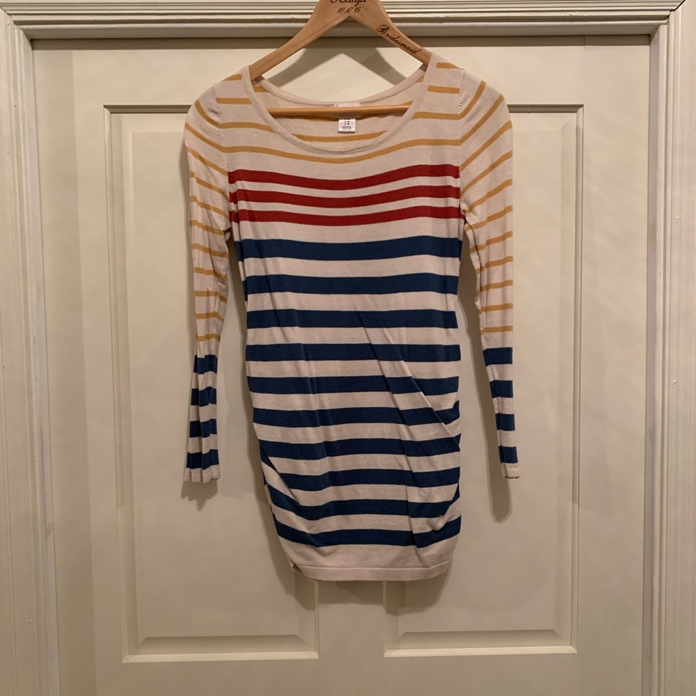 Striped maternity long sleeve shirt